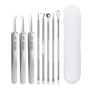 8 PCS Stainless Steel Acne Clip, Cell Clip, Blackhead Clip, Acne Needle, Beauty Salon Acne Needle, Acne Needle Tool