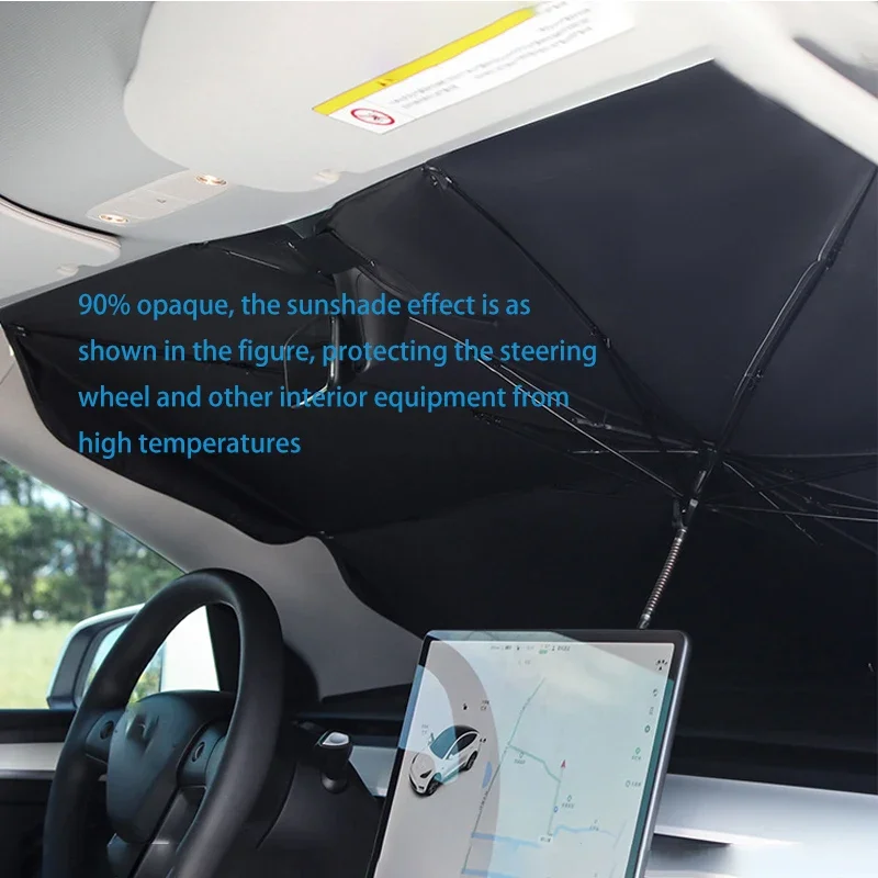 Ištraukiamas automobilinis uždangalas nuo saulės priekiniam stiklui - Image 3