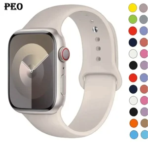 Silicone Band For Apple Watch strap 44mm 45mm 40mm 41mm 42-46mm 49mm sport bracelet iwatch series 11-10-9-8 7 6 5 4 SE-U
