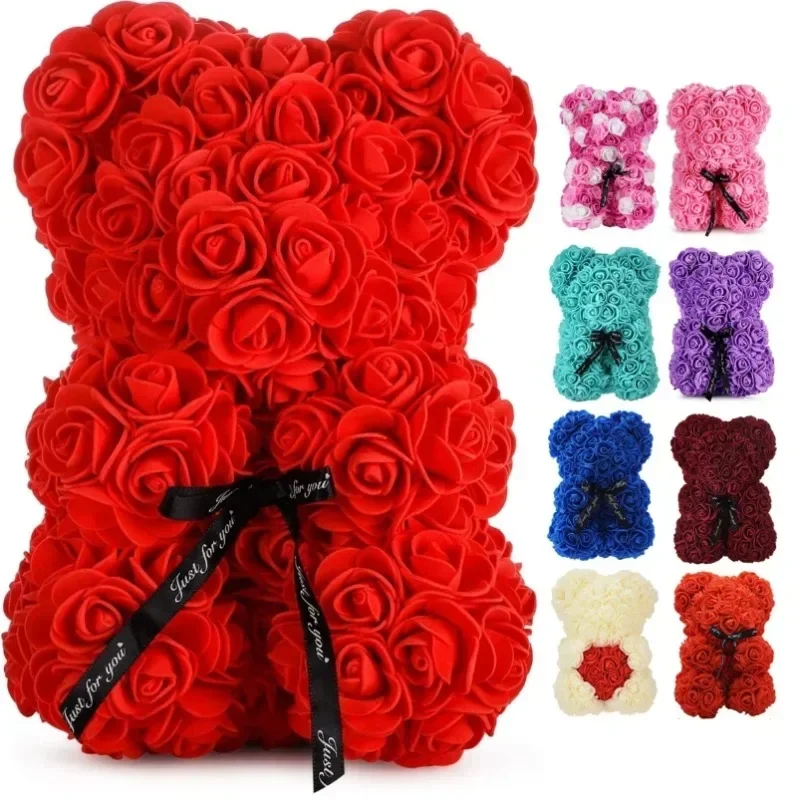 2026 Artificial Flower Eternal Rose Teddy Bear for 520 Mom Mother's Day Birthday Valentine's Day Anniversary Gifts & Dec - Image 2