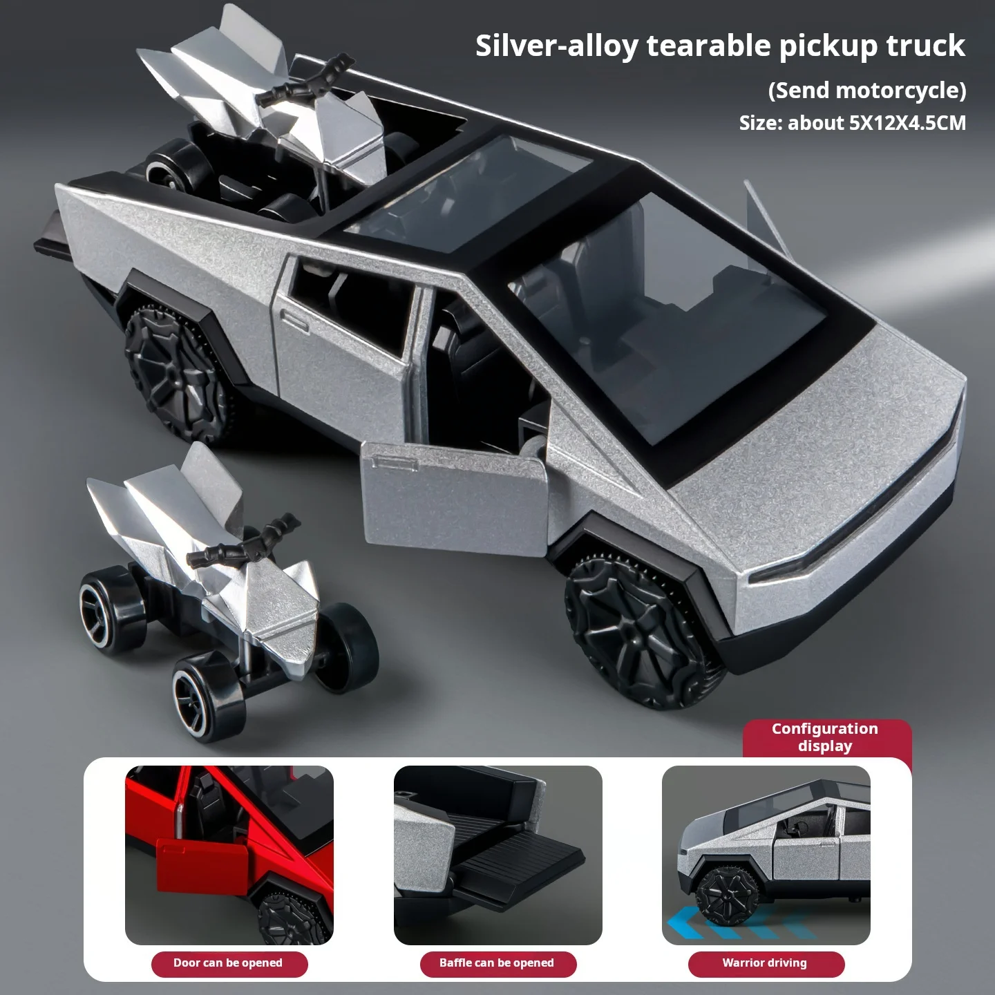 Kolekcinis metalinis Cybertruck automobilio modelis 1:36