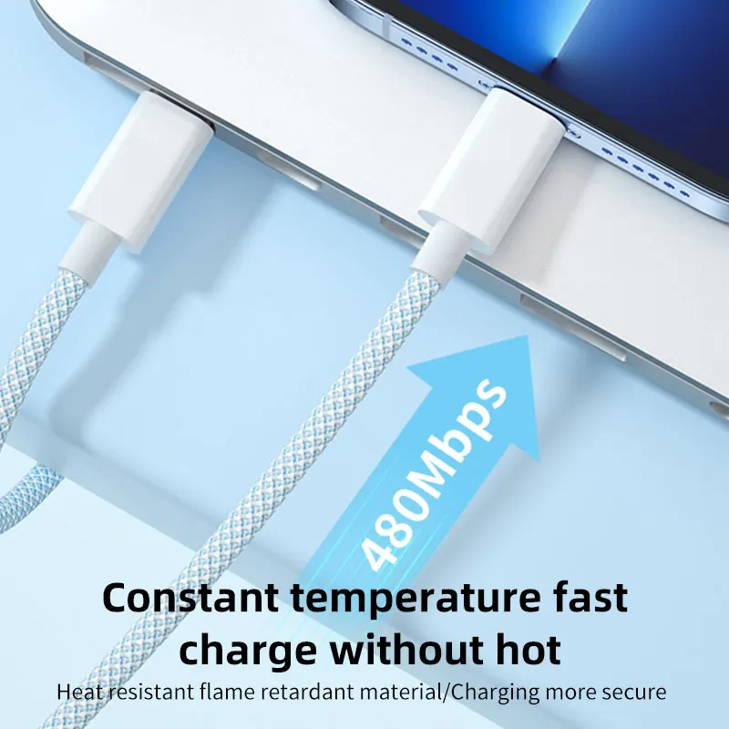 Greito įkrovimo laidas USB-C į USB-C (60W PD) - Image 2