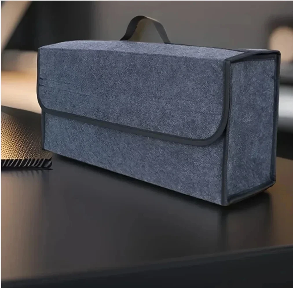 Car Trunk soft Organizer Felt Storage Box Accessories Large Anti Slip Compartment Boot Storage Organizer Tool Car Storag