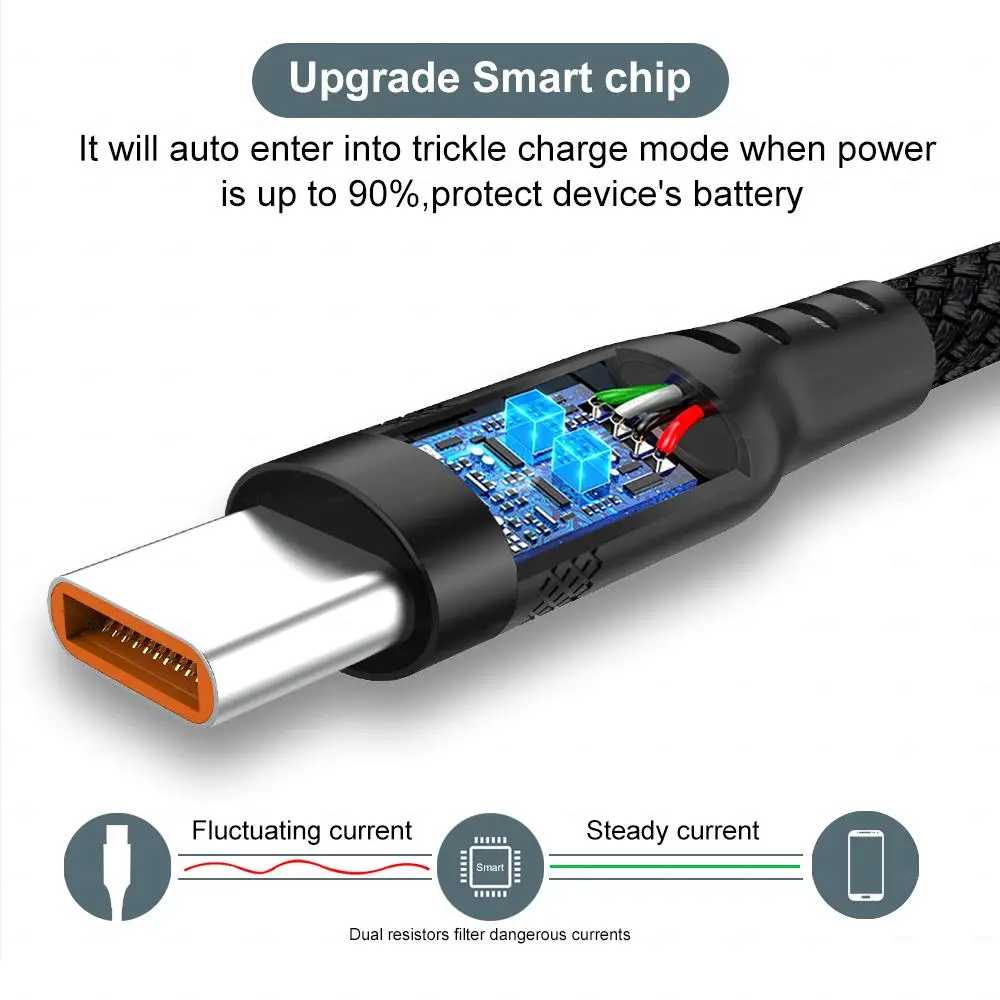 USB Type-C Extended 2M 3M 5-Meter Android Micro USB Fast Charging Cable For Huawei Xiaomi Vivo Oppo And Leeco Phone Data - Image 2