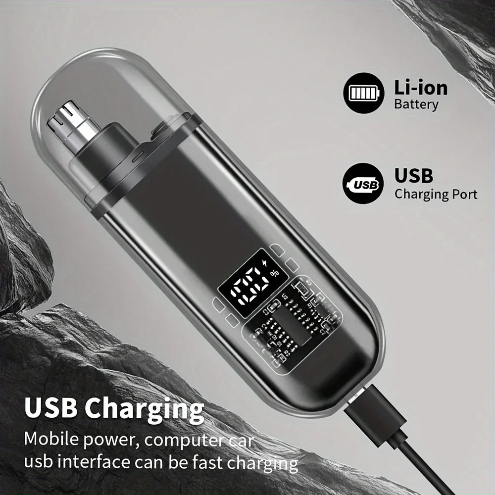 Kompaktiškas nosies ir ausų plaukelių trimeris (USB-C) - Image 4