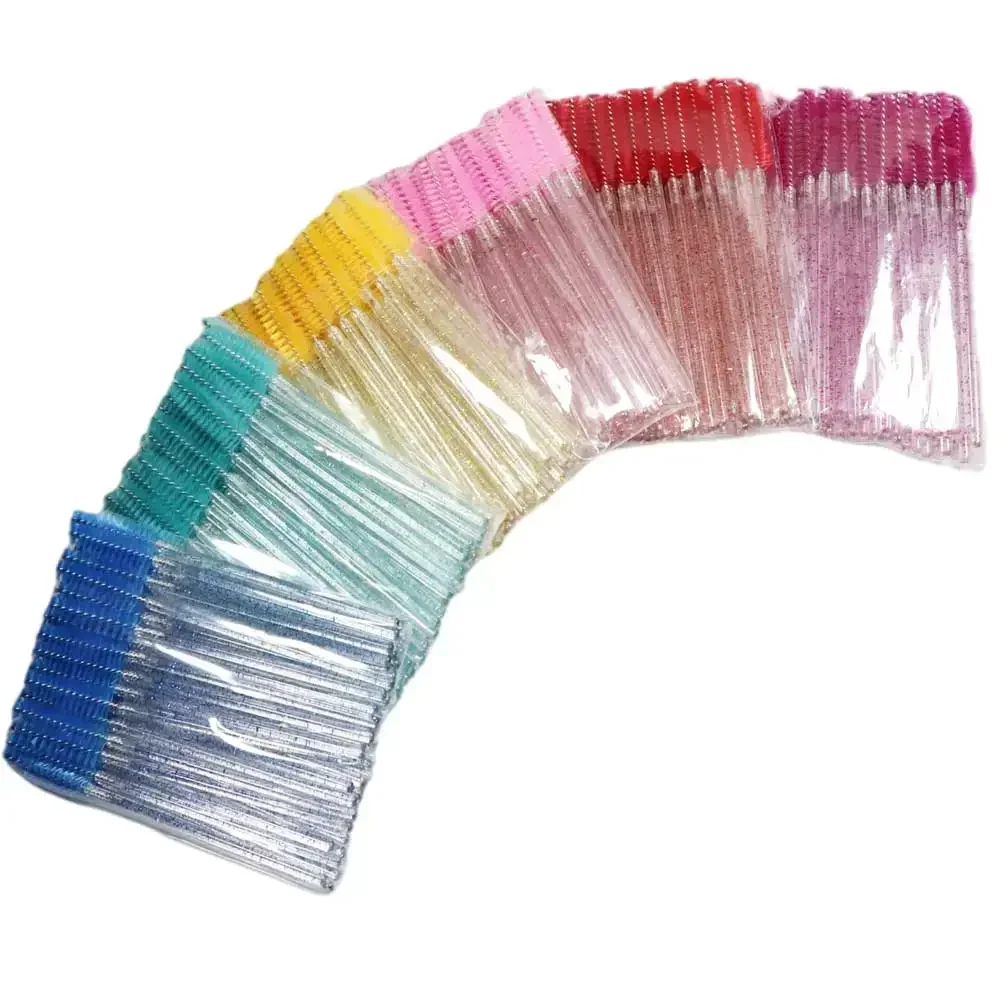 Disposable Crystal Eyelashes Brush Comb 50Pcs Eye Lashes Extension Mascara Wands Makeup Professional Makeup Beauty Tool - Image 4