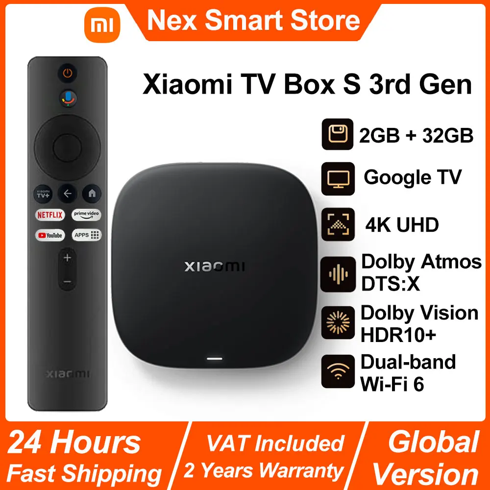 Išmanusis TV priedėlis Xiaomi TV Box S (3 kartos), 4K UHD