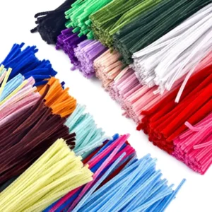100pcs Plush Stick Twisting Bar Chenille Stems Wire Pipe Kids Toys DIY Strips Creative Hobby Material Stem Iron Felt Wir