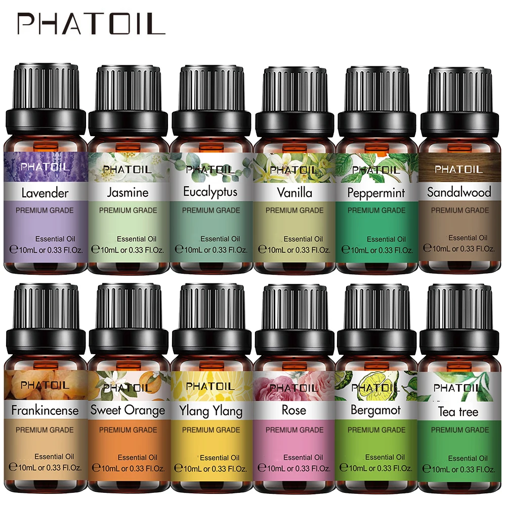 Natūralūs eteriniai aliejai difuzoriams ir aromaterapijai (10 ml)