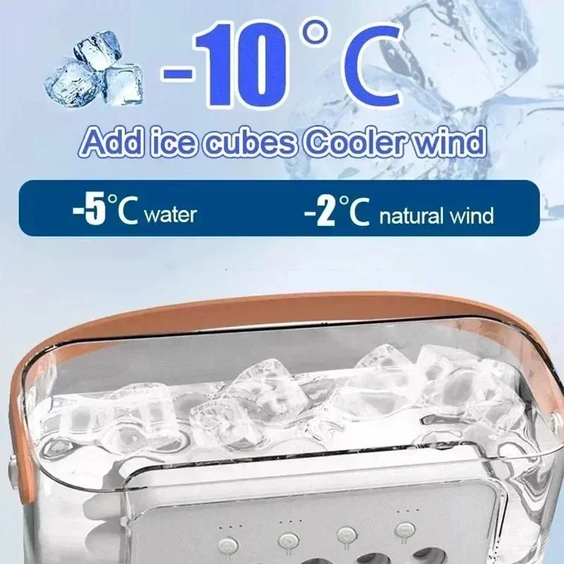 Nešiojamas oro vėsintuvas ir drėkintuvas 3-in-1 su LED apšvietimu - Image 2