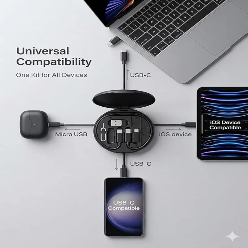 Kompaktiškas universalus įkrovimo adapterių rinkinys - Image 3