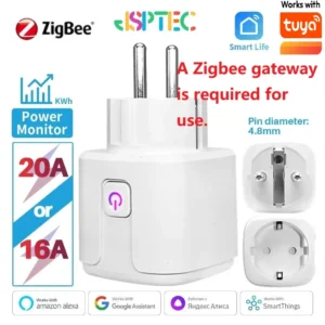 Galingas 20A Zigbee išmanusis kištukas su energijos apskaita