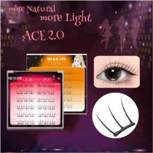 MIAOJIE Korean Idol DIY Lashes Extension Cute Cat Paw False Eyelashes Natural Make Up Large Capacity DIY Lash Cluster
