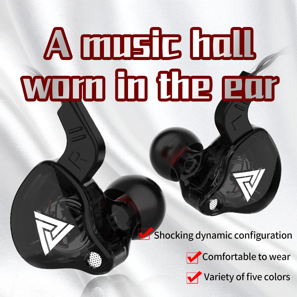 Laidinės HIFI ausinės QKZ AK6 su mikrofonu - Image 2