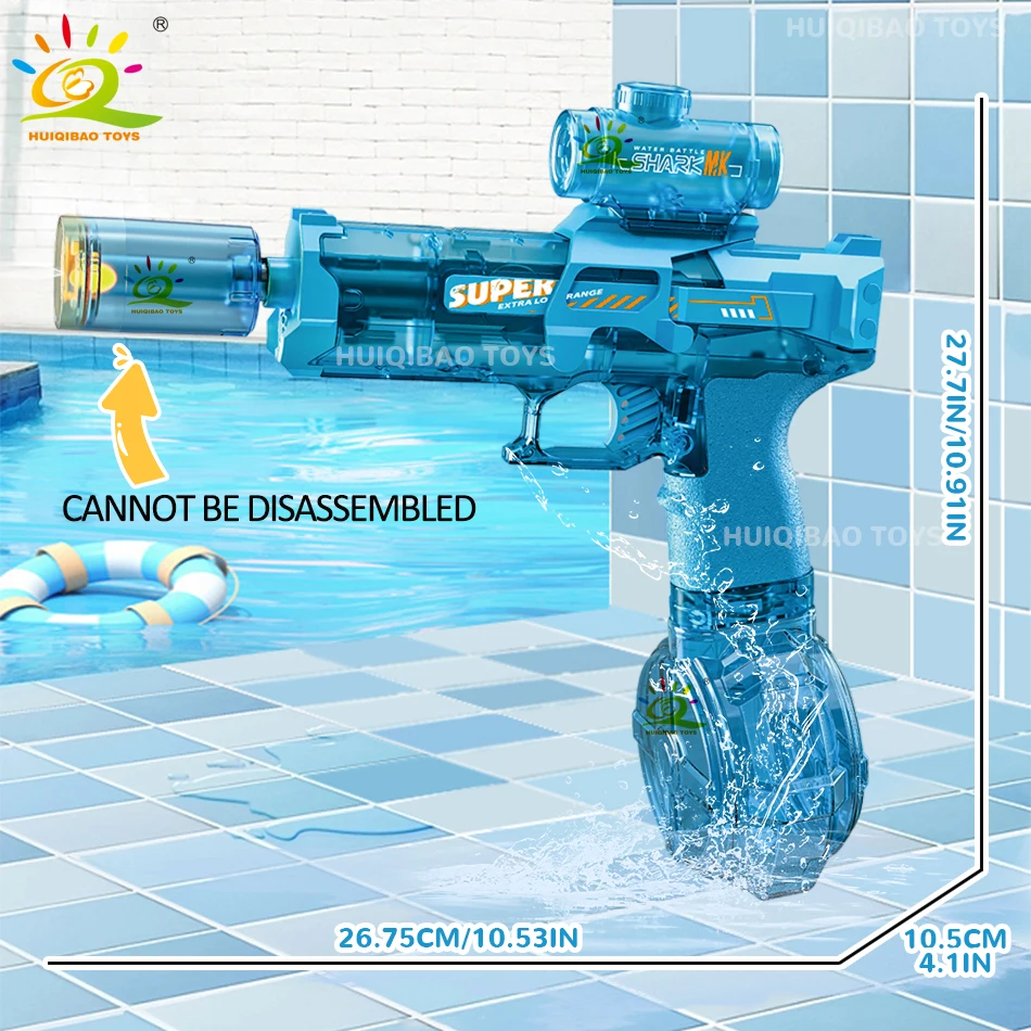 HUIQIBAO Electric Pulse Water Gun Simulated Flame Sensor Light Fully Automatic Fights Toy Water Pistol Outdoor Beach Toy - Image 4
