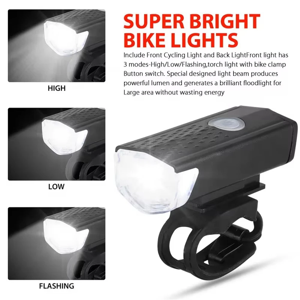 Ourdoor Bicycle Front Light Bright Bike Led Flashlight Bicycle Lantern USB Rechargeable MTB Bike Rear Lamp For Cycling H - Image 4