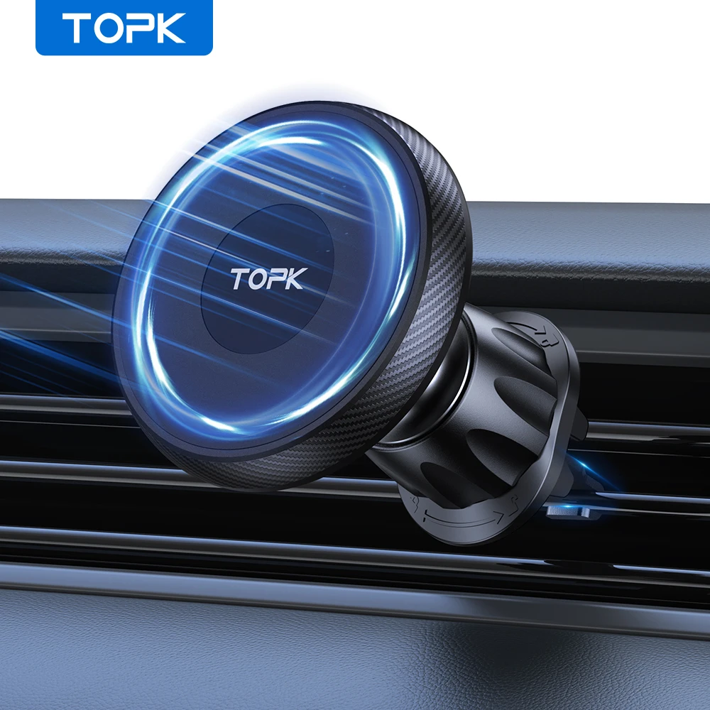 Magnetinis telefono laikiklis į automobilio ventiliacijos groteles
