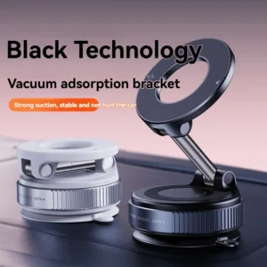 Car Mount Vacuum Magnetic Holder Foldable Strong Suction Stand For Cell Phone For phone with Magnetic sheet and Live Str