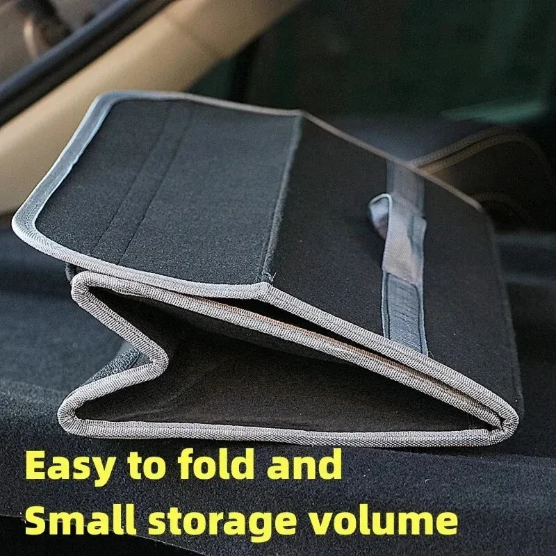 Car Trunk soft Organizer Felt Storage Box Accessories Large Anti Slip Compartment Boot Storage Organizer Tool Car Storag - Image 3