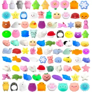 20Pcs Mochi Squishy Toy Kawaii Mini Animals Squishies Stress Relief Toys for Kids Boys Girls Birthday Gifts Party Favors