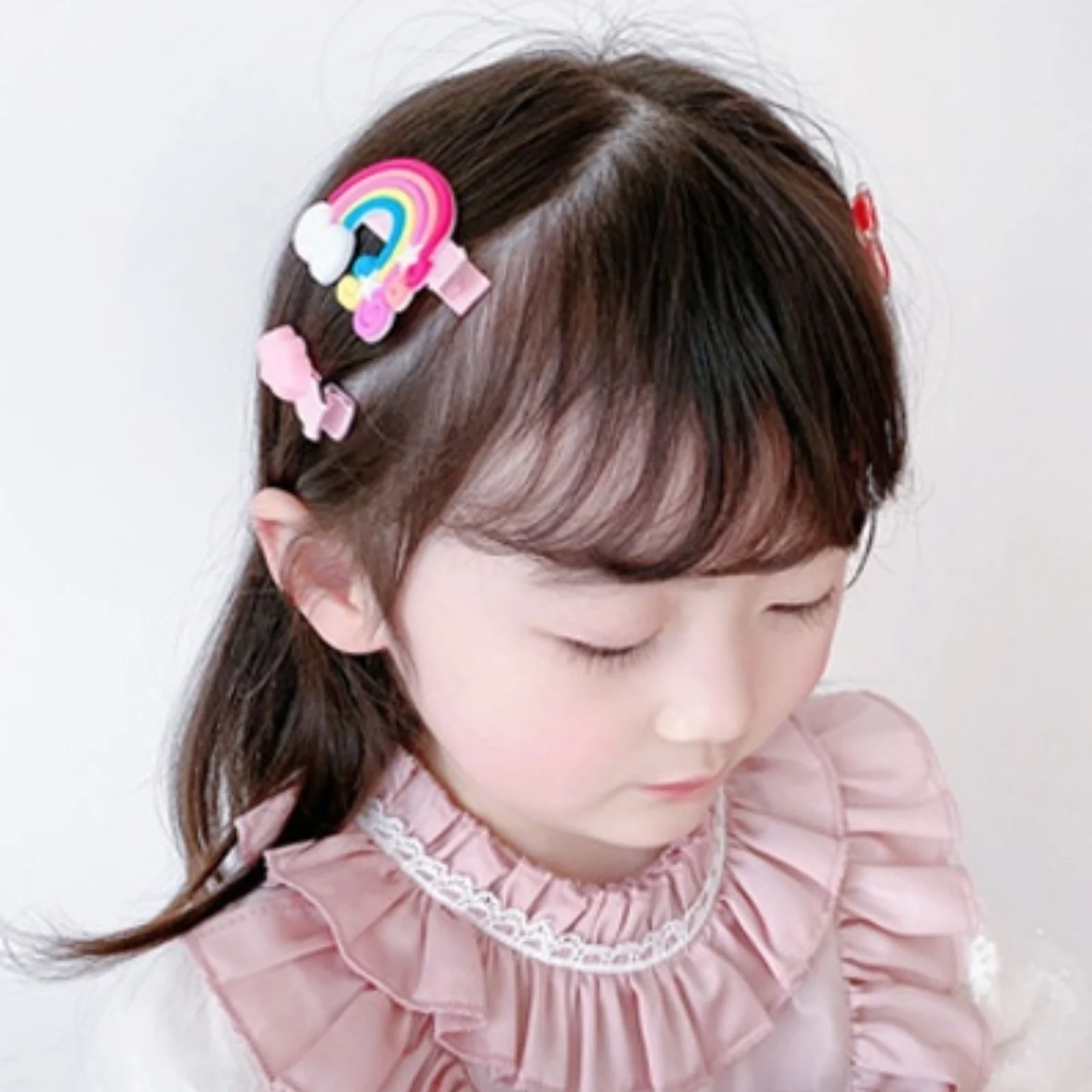 10PCS/Set New Girls Cute Cartoon Unicorn Hair Clips Kids Lovely Hairpins Ice Cream Headband Barrettes Fashion Hair Acces - Image 2