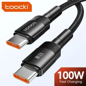 Toocki 100W USB-C į USB-C greitojo įkrovimo laidas