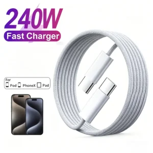 240 W USB-C į USB-C greitojo įkrovimo laidas (1 m / 2 m)