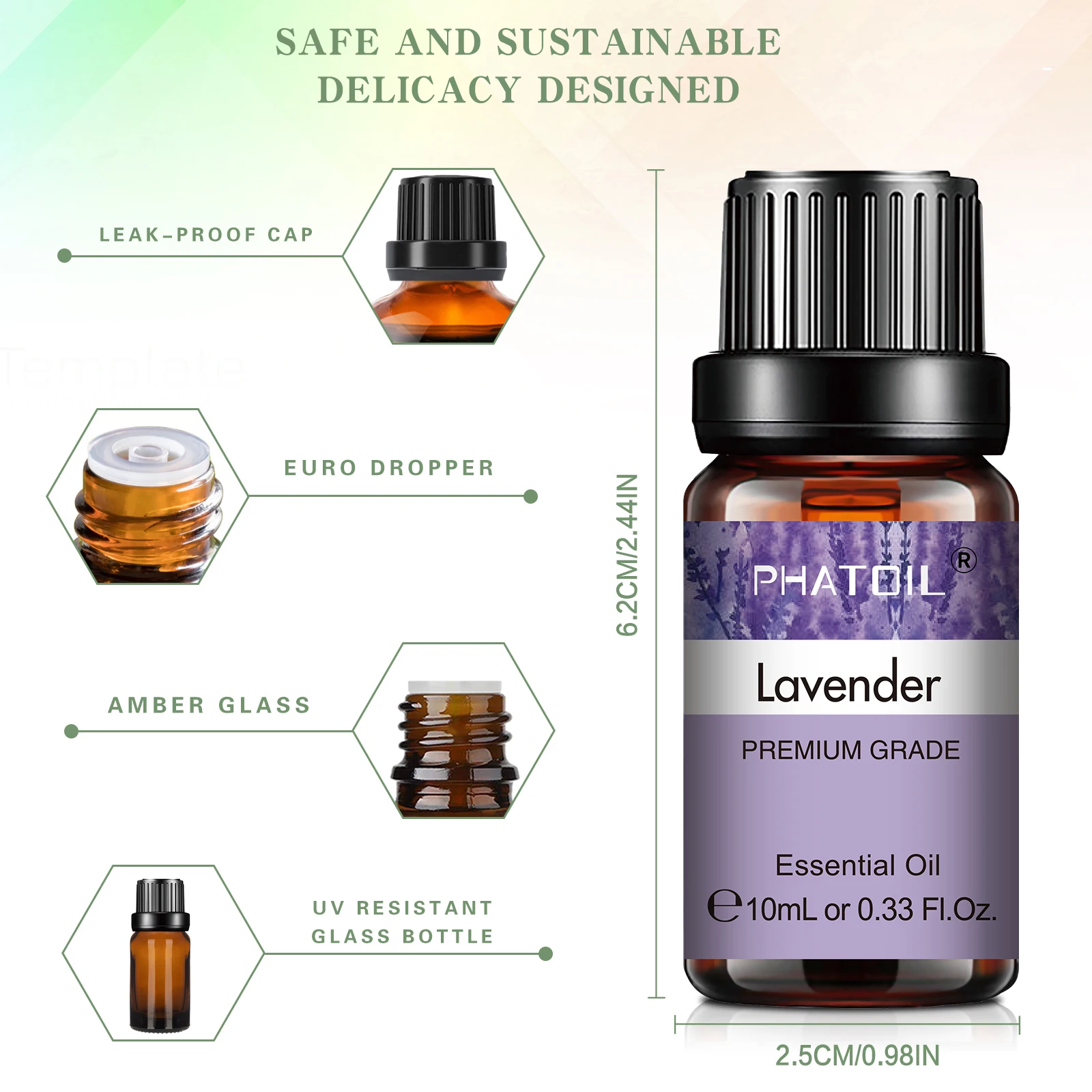 Natūralūs eteriniai aliejai difuzoriams ir aromaterapijai (10 ml) - Image 4