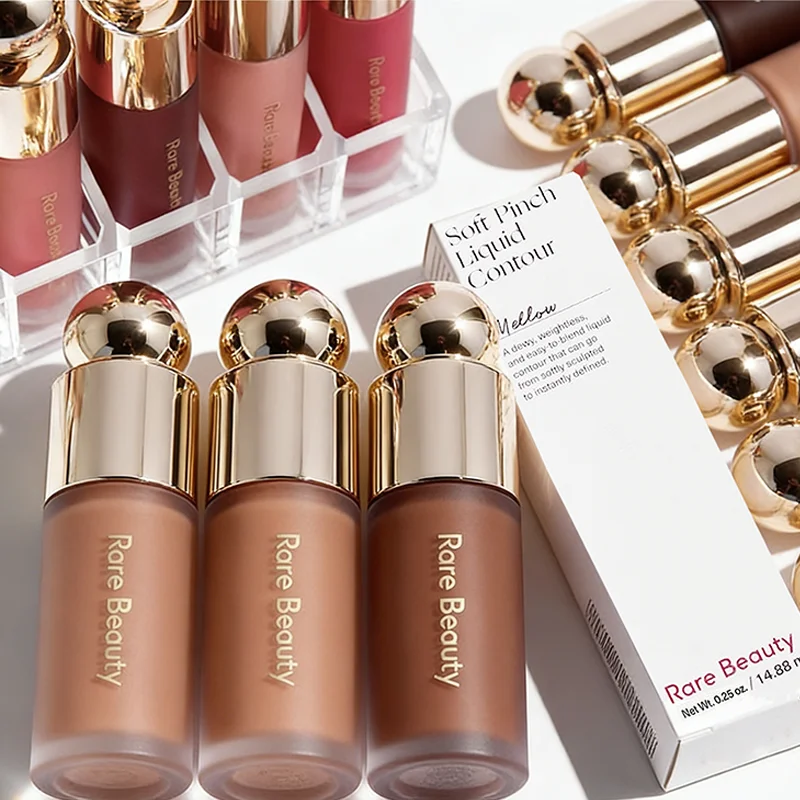 Rare Beauty 3D Face Contour Liquid Bronzer Shade Smooth Highlight Mirror Lasting Natural Nose Shadow Waterproof Brighten
