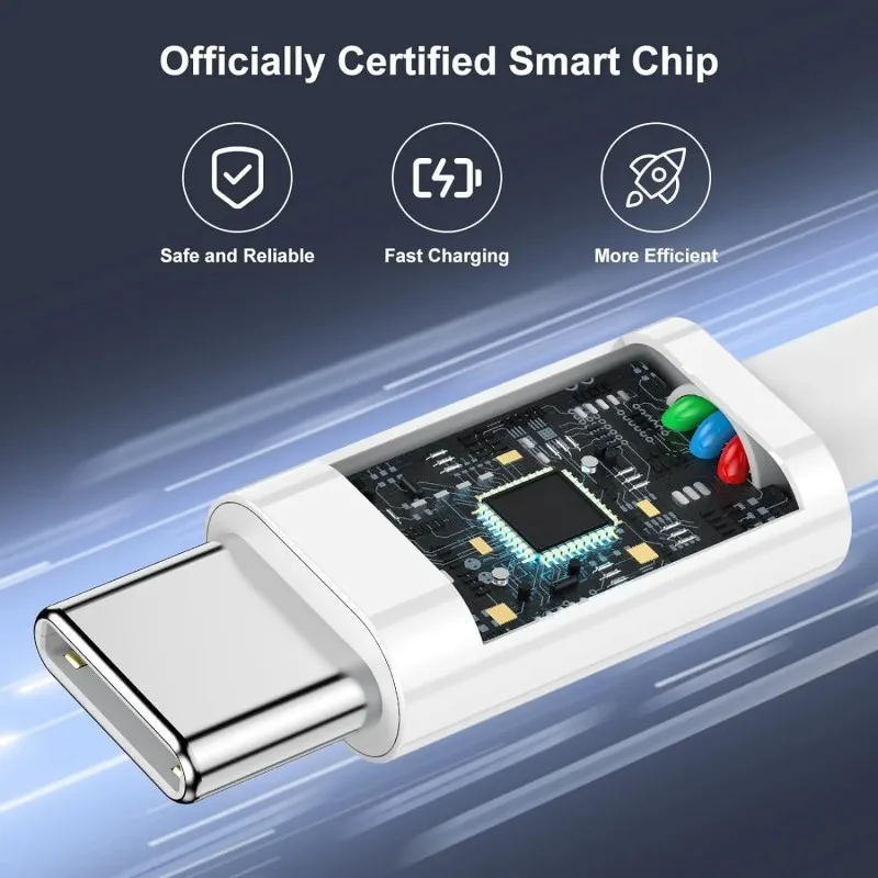 Greitojo įkrovimo USB-C į USB-C laidai (4 vnt., 100W) - Image 4