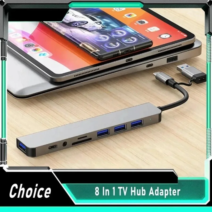Daugiafunkcis USB-C šakotuvas su USB 3.0 prievadais - Image 3