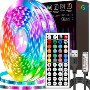 Keičiamų spalvų RGB LED juosta su valdymo pulteliu