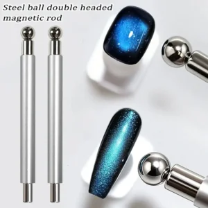1Pcs Round Steel Magnetic Ball Double-Headed Thickened Cat-Eye Magnetic Stick Cylindrical French Magnet Pen Cat Eye Magn