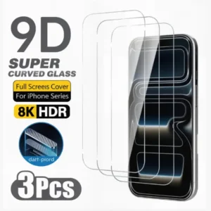 Grūdinto stiklo ekrano apsaugos iPhone (3 vnt. komplektas)