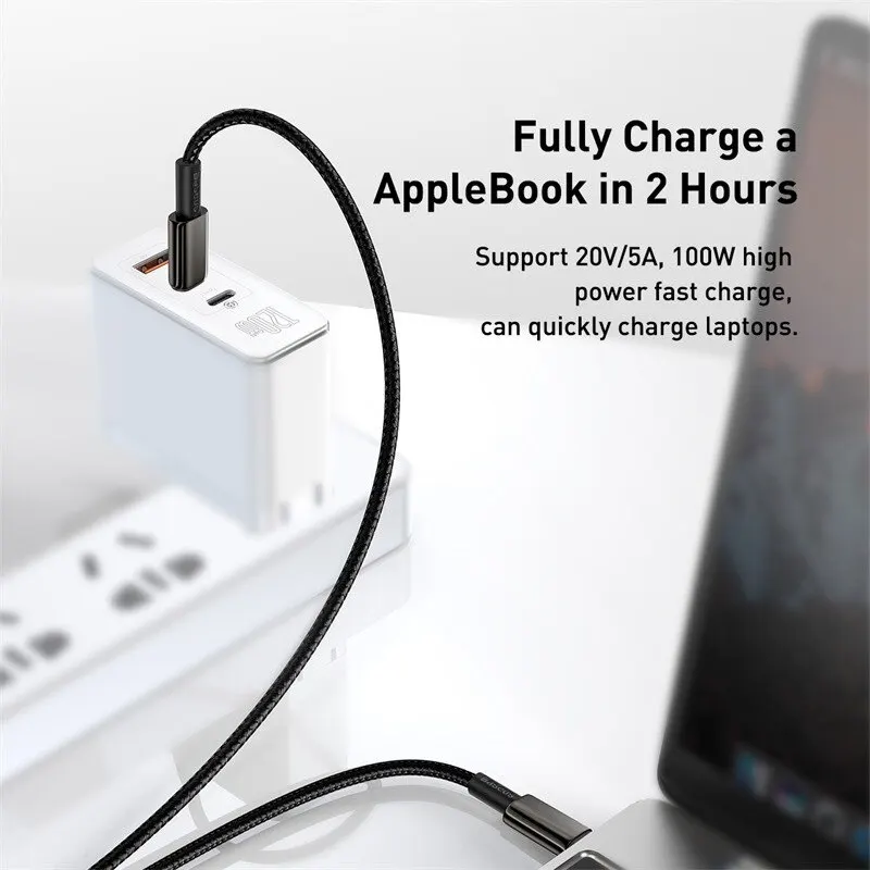 Baseus 100W USB-C greito įkrovimo laidas - Image 2