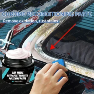 Car Rust Restoration Paste for Chrome Parts of Auto Rust And Fading on Car Wheels Designed for Renewing Oxidized Scratch