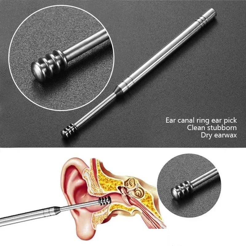 Effective 6Pcs Earwax Cleaning Tool with Spiral Earpick and Ear Curette, Ear Care Tool for Daily Use - Image 4