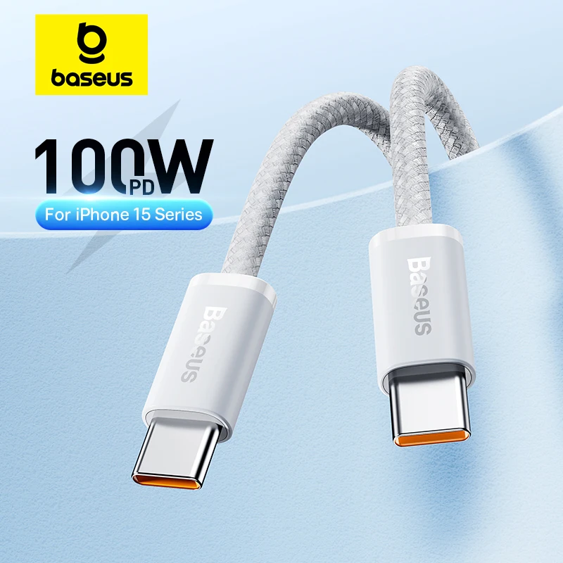 Baseus 100W USB-C į USB-C laidas greitam įkrovimui