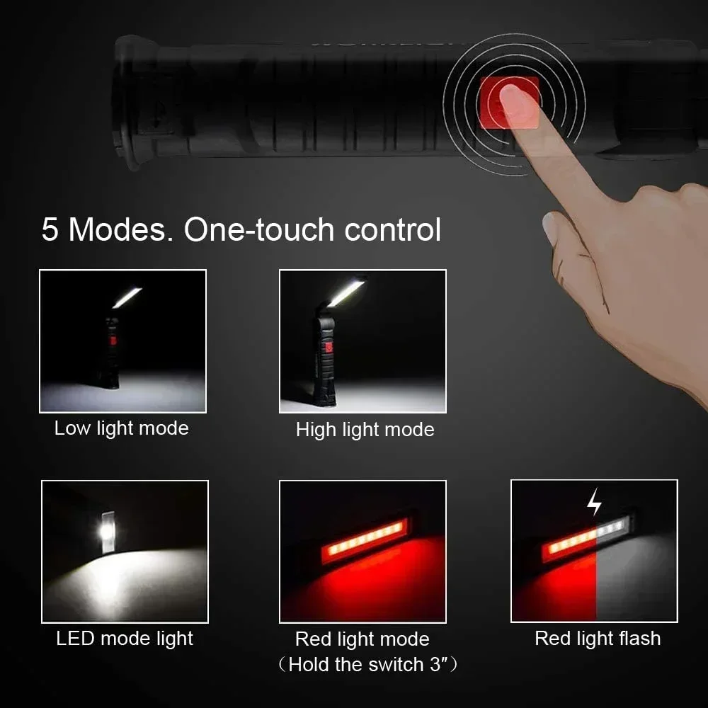 Įkraunamas darbinis COB LED prožektorius su magnetu ir krovikliu - Image 3
