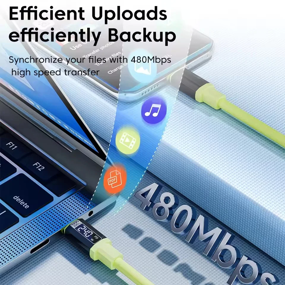 Itin greito krovimo 240W USB-C į USB-C laidas - Image 4