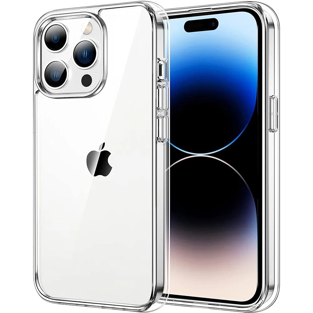 Negelstantis skaidrus dėklas iPhone telefonams