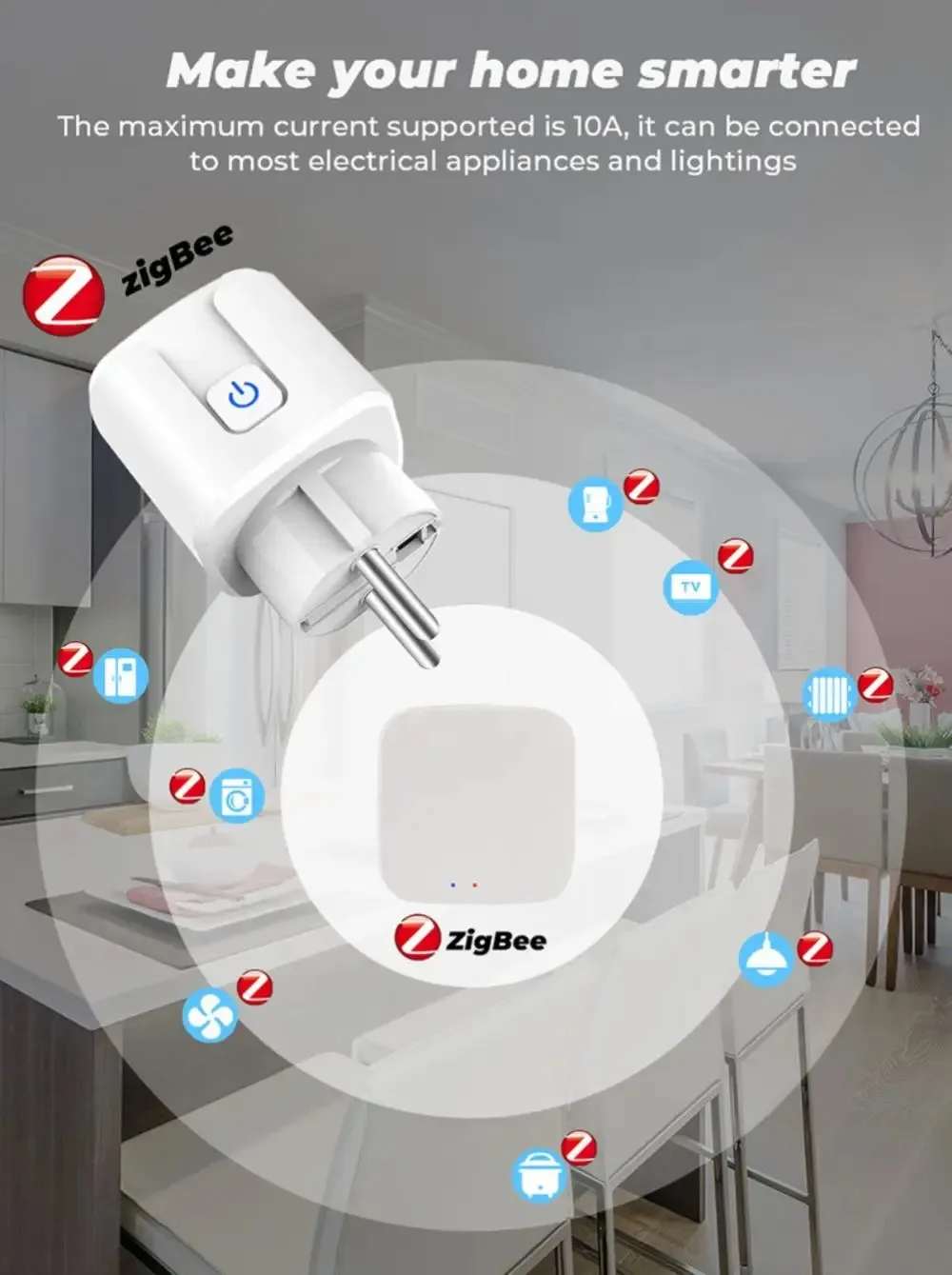Galingas 20A Zigbee išmanusis kištukas su energijos apskaita - Image 4