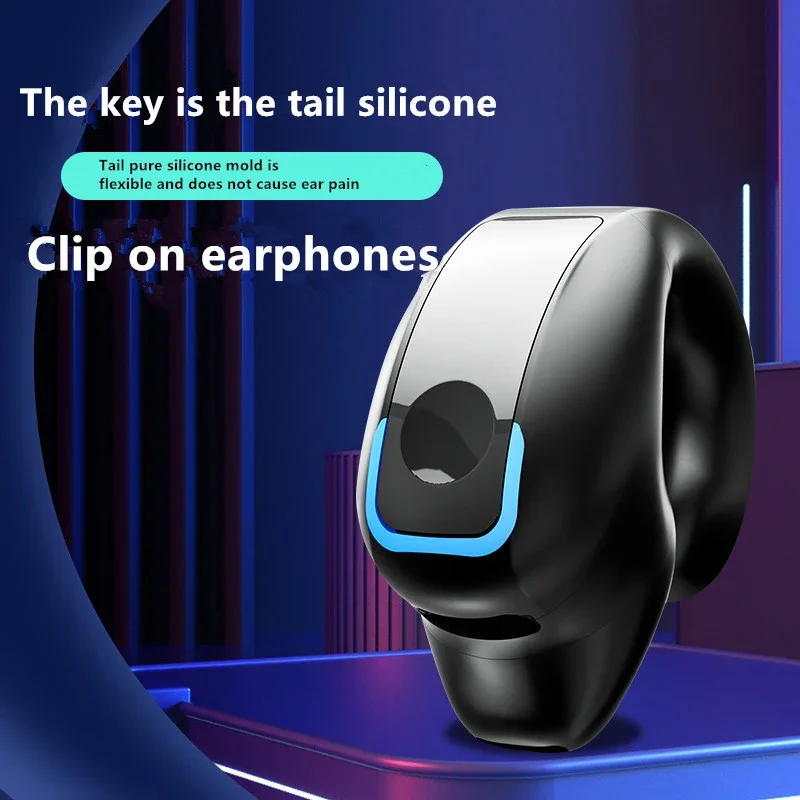 Earphone Clip Wireless Bluetooth Headphone Bone Conduction Headset High Quality TWS Auriculares Sport Noise Canceling Wi - Image 2