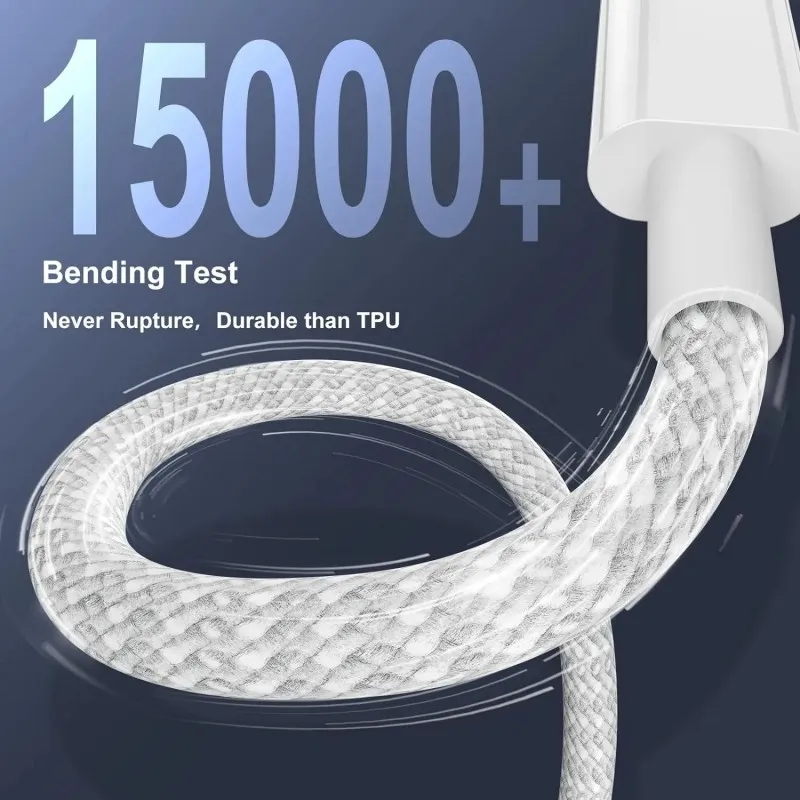 Greitojo įkrovimo USB-C į USB-C laidai (4 vnt., 100W) - Image 2