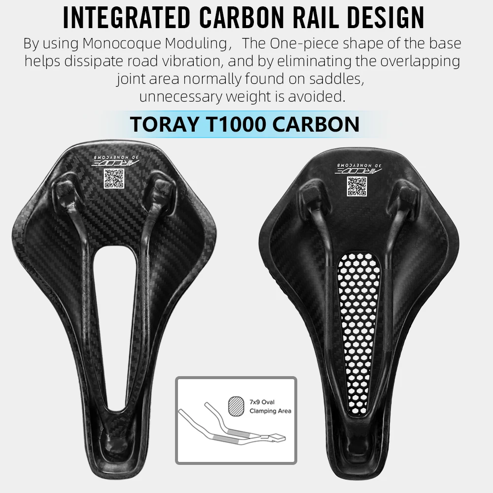 2024 RYET 3D Printed Saddle Ultralight Hollow Comfortable Full Carbon MTB Road Racing Bike Cycling Seat Bicycle Cushion - Image 4