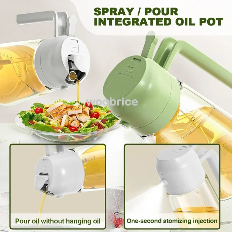 2in1 Kitchen Spray Oil Dispenser Sprayer Polisher Spray for Air Fryer Salad Grilling Roasting Cooking Kitchen Oil Spraye - Image 2