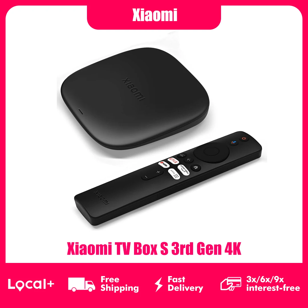 Xiaomi TV Box S 3rd Gen 4K Ultra HD 32GB Memory Smart Top Set Box Android Google TV Dolby Vision HDR10+ DTS-X WiFi 6