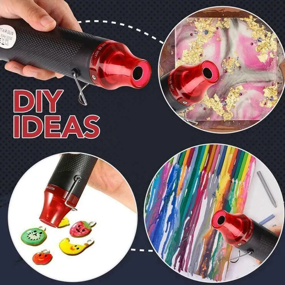300W Handheld Hot Air Gun Portable Mini Heat Gun for DIY Crafts Shrink Wrapping - Image 2