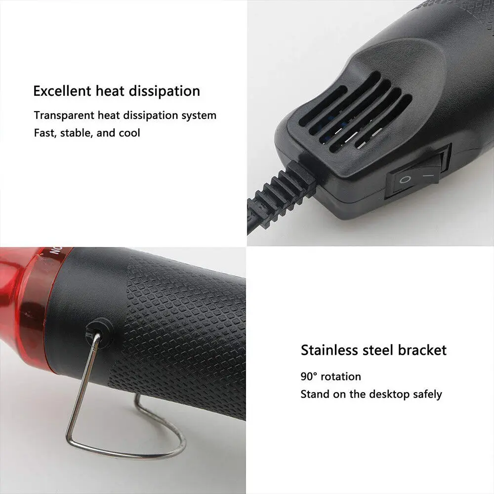 300W Handheld Hot Air Gun Portable Mini Heat Gun for DIY Crafts Shrink Wrapping - Image 4
