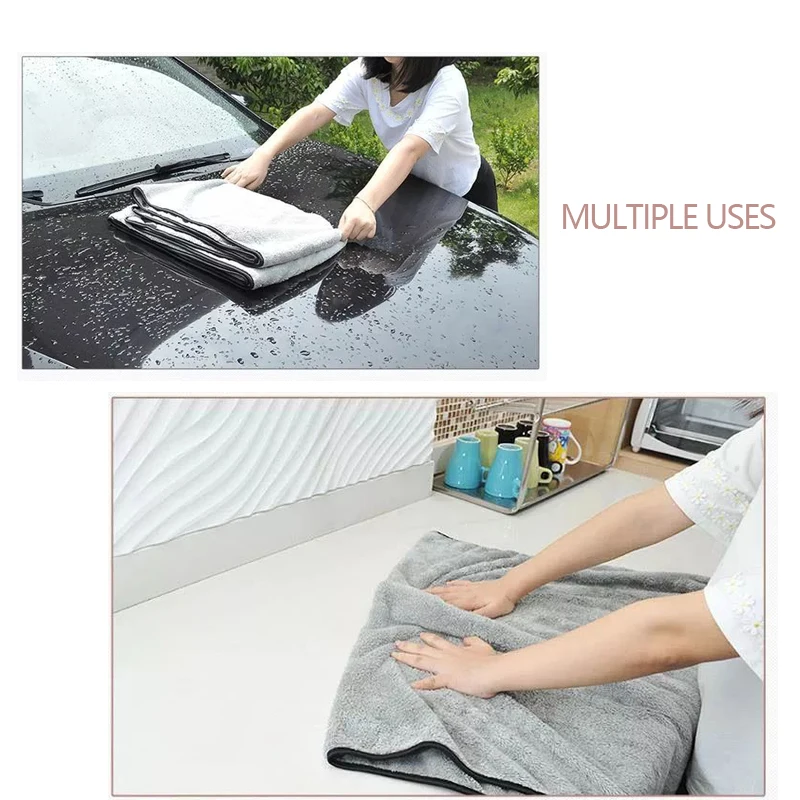 SEAMETAL Microfiber Auto Wash Towel Super Absorbency Car Cleaning Drying Towel Multifunctional Cloths for Car Wash Acces - Image 4